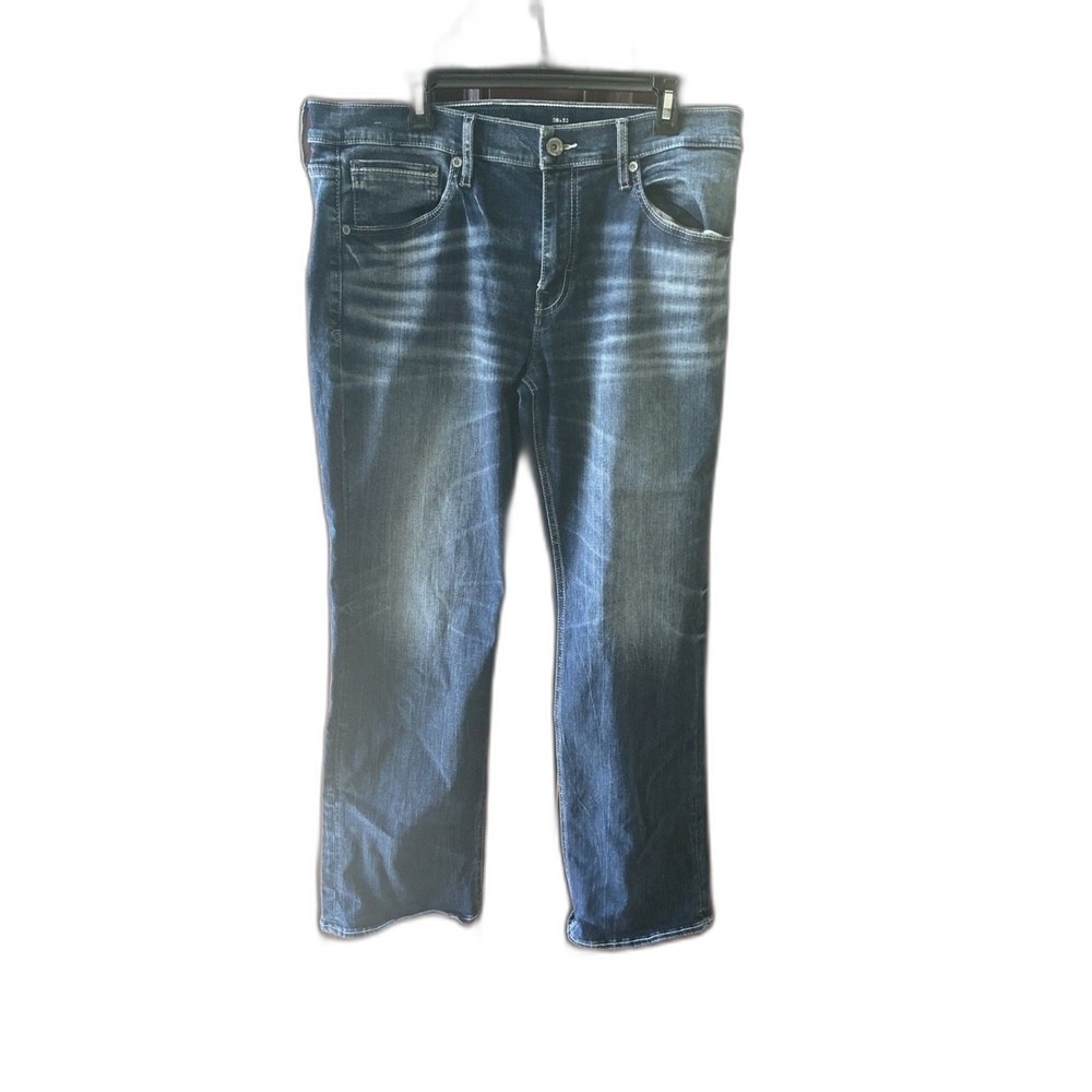 BKE Jake Jeans Mens 36x31 Blue Bootcut Distressed Denim Classic Western Style